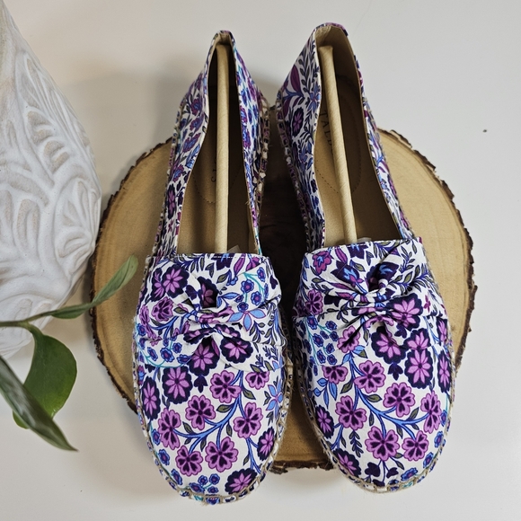 NEW Talbots Floral Espadrille Slip-On Flats Women’s 9 - Picture 2 of 3